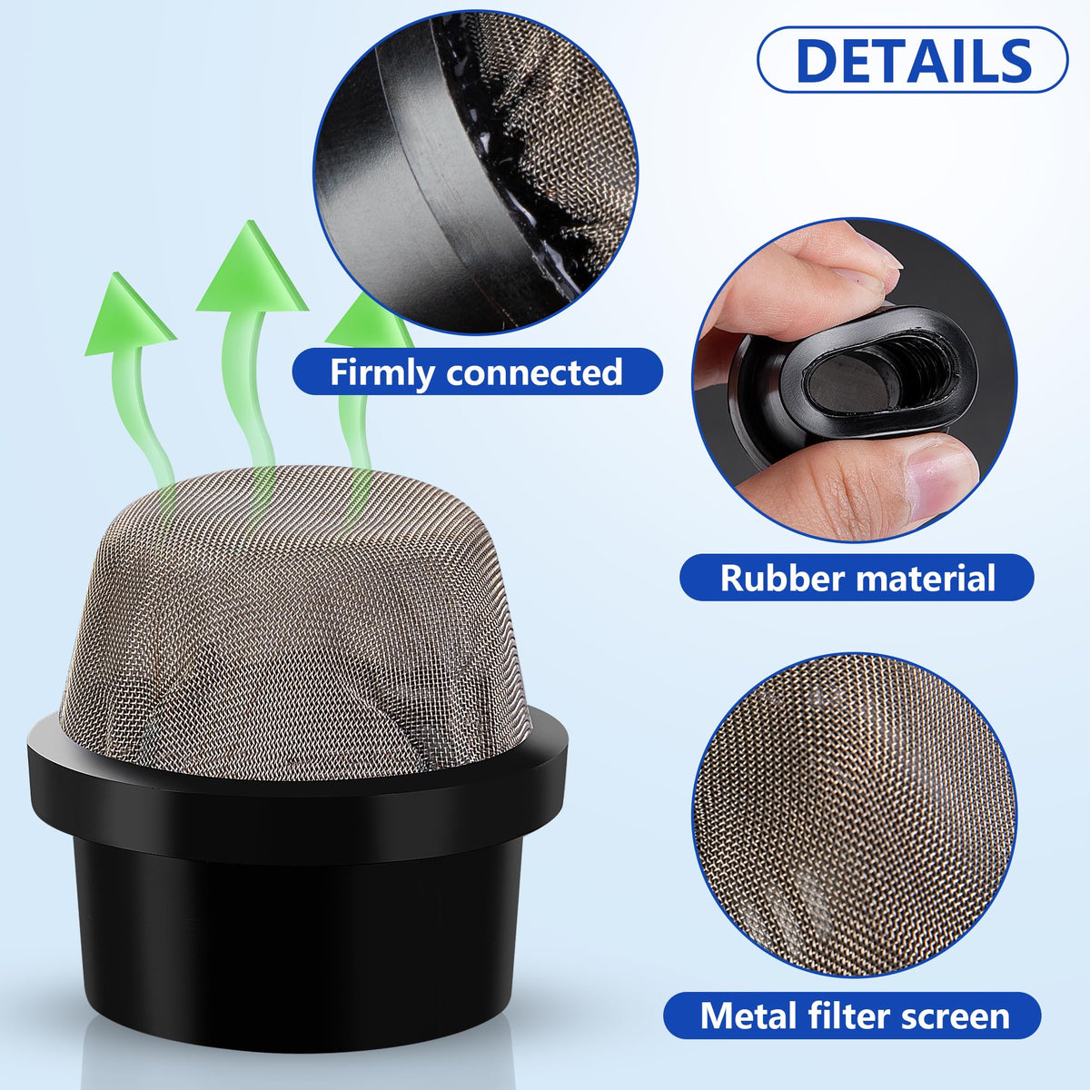DECOHS air valve strainer cap for easy installation and replacement