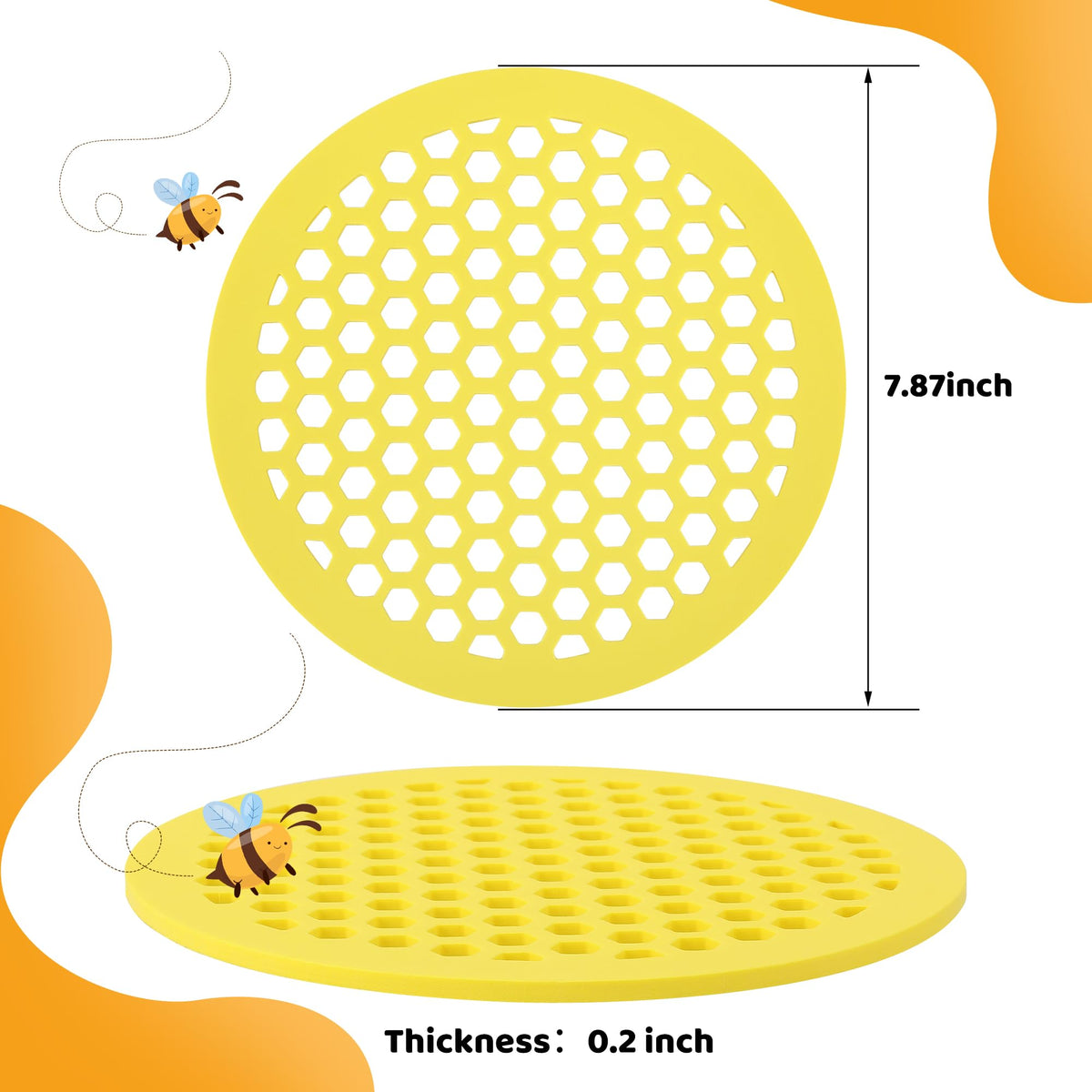 DECOHS bee watering station with honeycomb design floating on pond