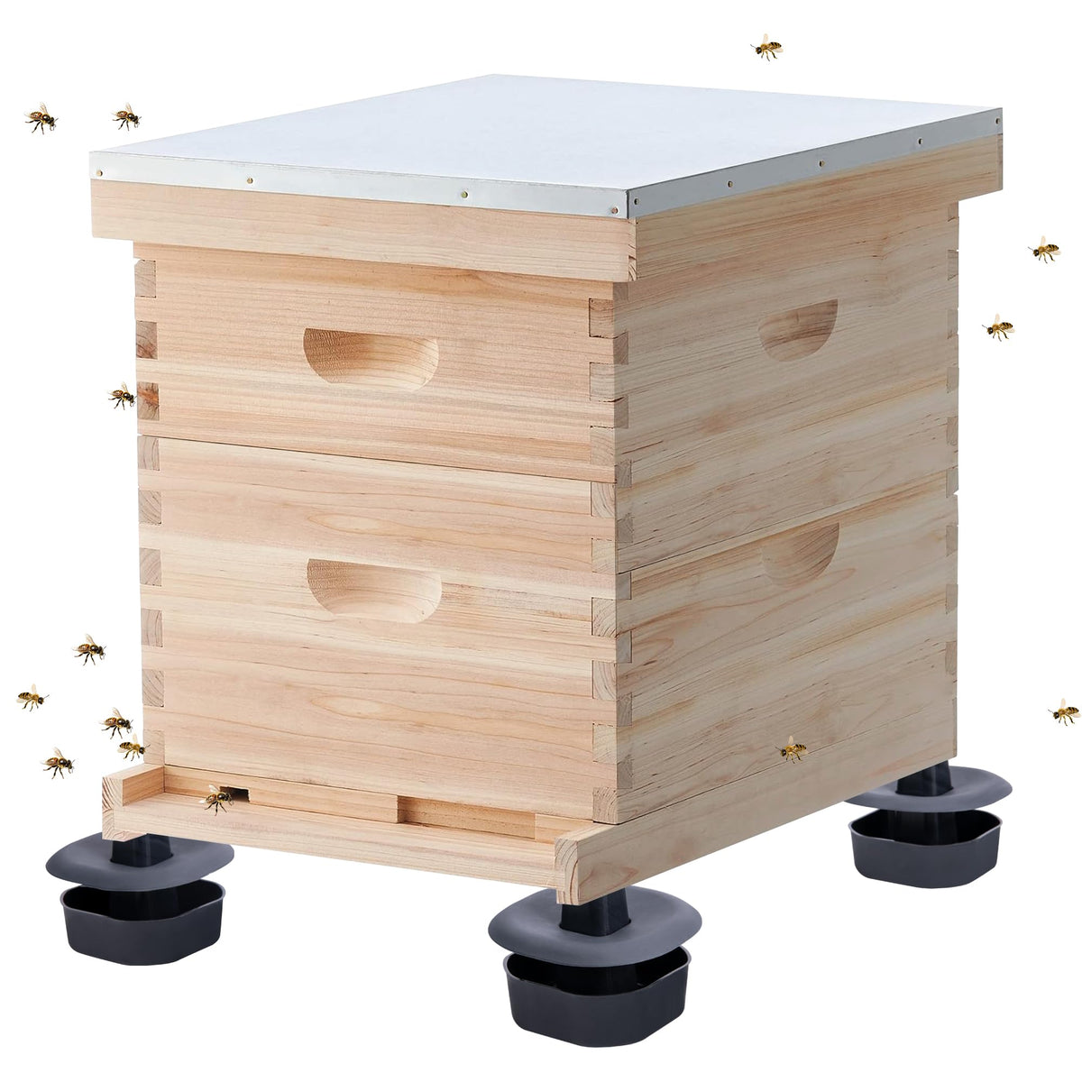 12-piece DECOHS beehive stand kit supports multiple hives in workshops.