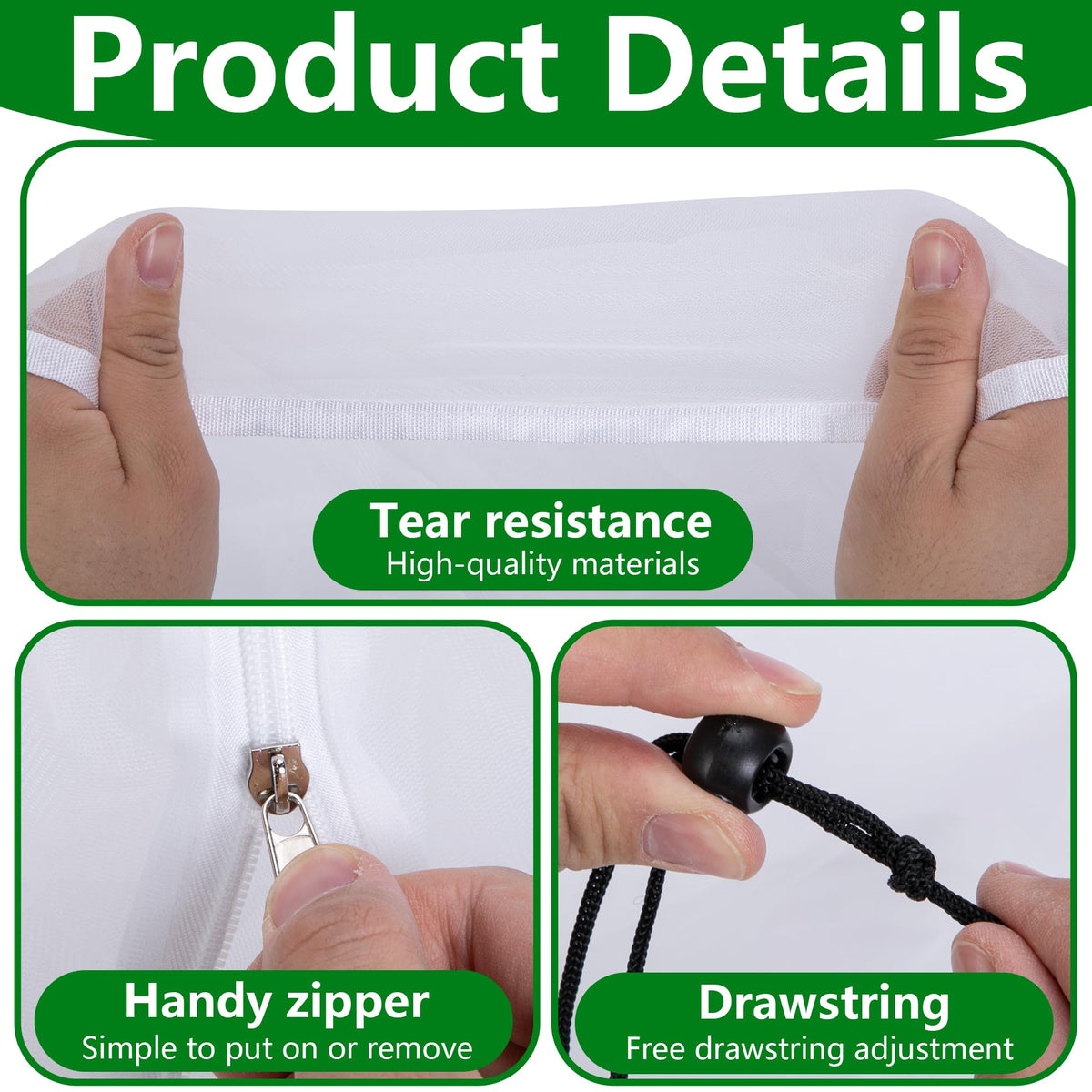 DECOHS breathable nylon mesh keeps plants airy while blocking small intruders.