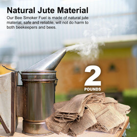 DECOHS burlap-smoker-fuel-lighting close-up demonstrates easy ignition for beginners.