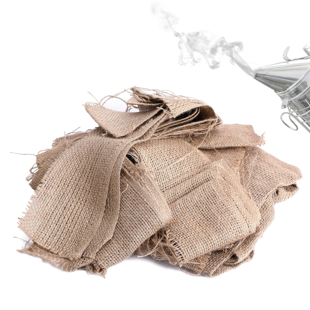 DECOHS burlap-smoker-fuel-pack creates natural smoke for calm hive inspections.