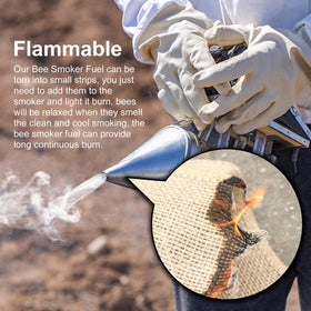 DECOHS cut-burlap-strips provide flexible dosing for controlled smoke.