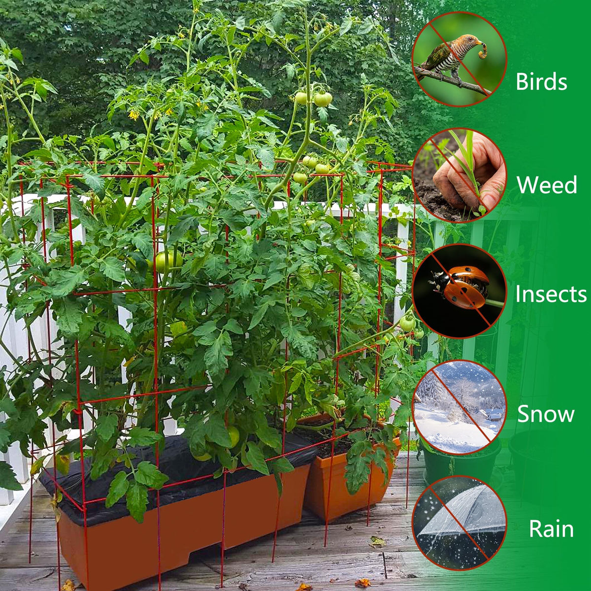 DECOHS easy-to-install planter box cover locks into place for quick setup