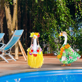 DECOHS wreath bikini adds festive flair to garden parties.