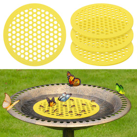 DECOHS floating bee island yellow on water to support pollinators
