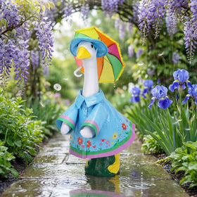 DECOHS goose outfit 23-inch size enhances curb appeal on garden statues