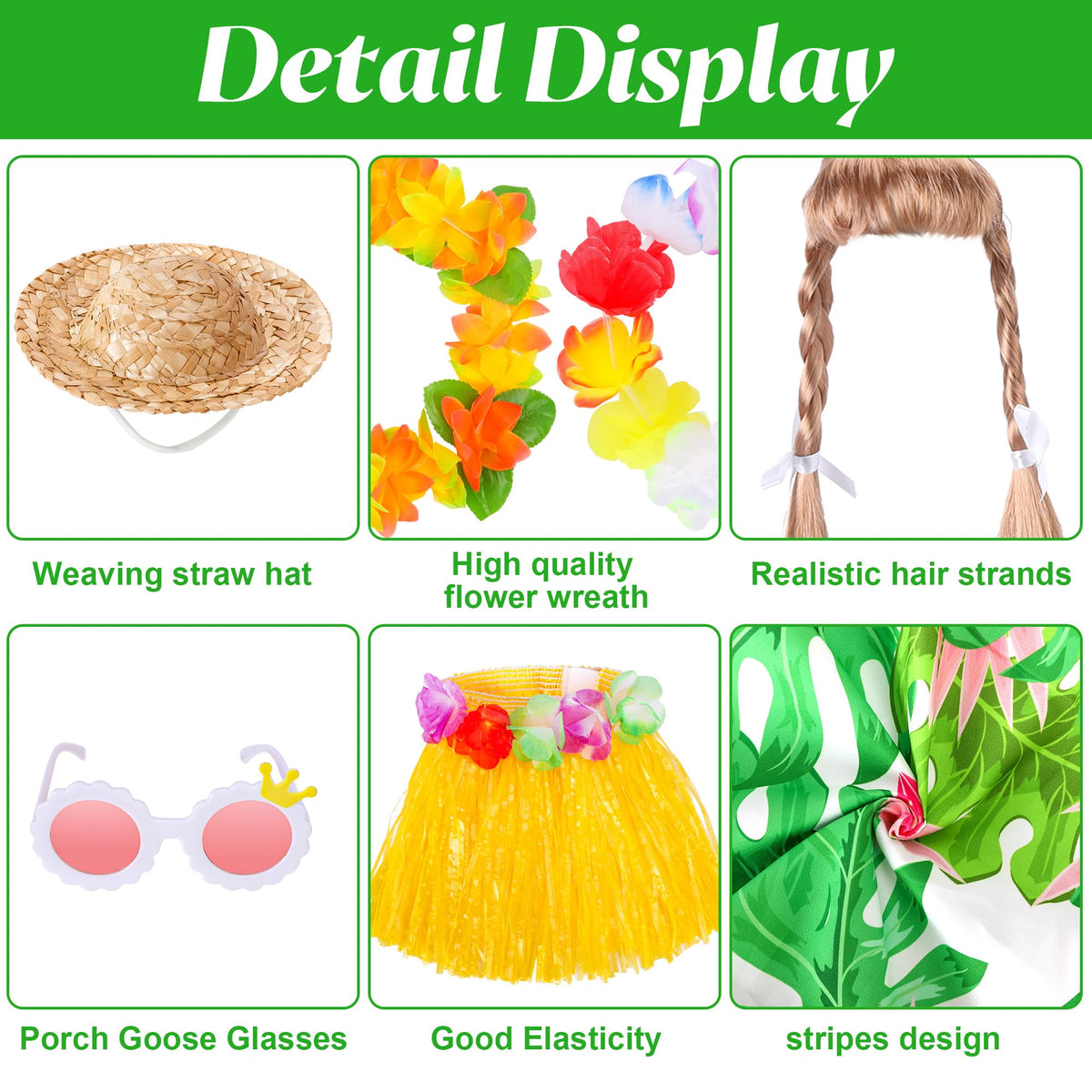 DECOHS grass skirt on 23-inch goose boosts playful garden centerpiece.