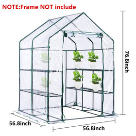 DECOHS greenhouse cover with roll-up zipper for convenient entry during gardening.