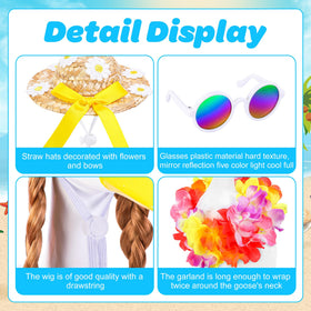 DECOHS glasses complete a playful luau look for yard geese