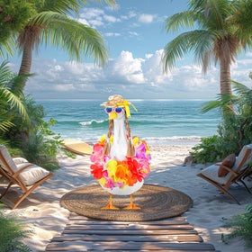 DECOHS porch-ready outfit enhances outdoor garden decor year-round