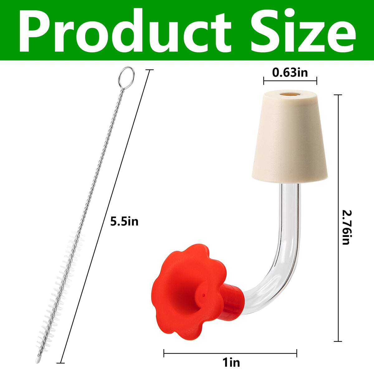 DECOHS feeder tubes come with brushes for easy cleaning and maintenance.