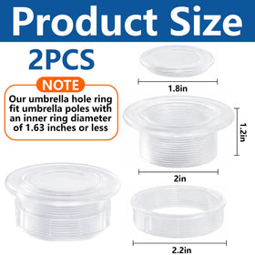 DECOHS parasol hole cap 2in cover maintains tabletop aesthetics