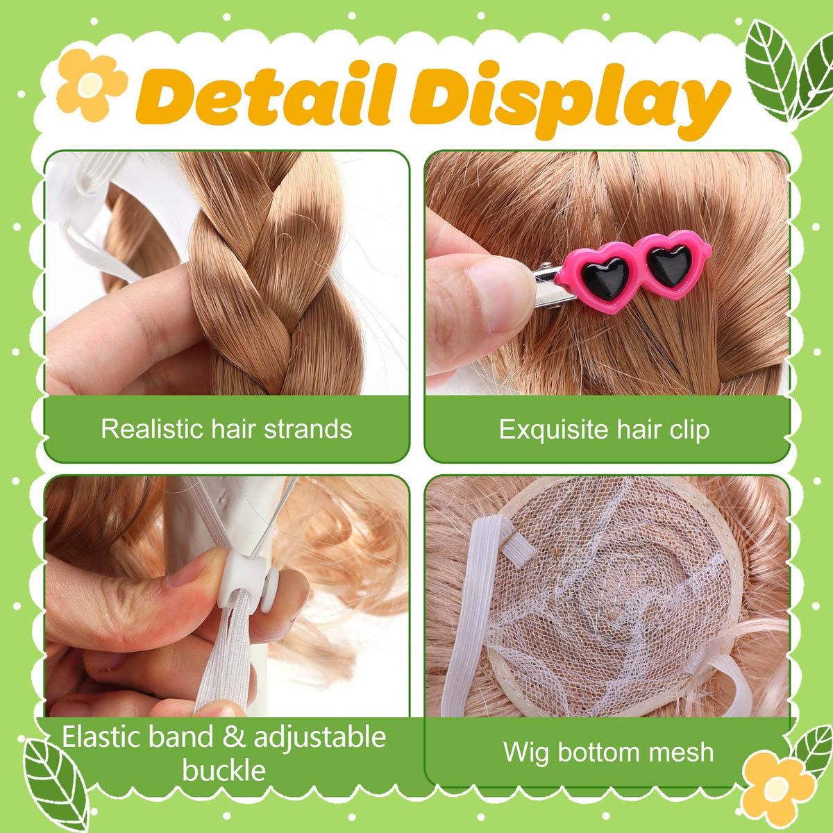 DECOHS porch goose wig heart clips multi colors enables versatile seasonal styling.