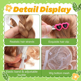 DECOHS porch goose wig heart clips multi colors enables versatile seasonal styling.