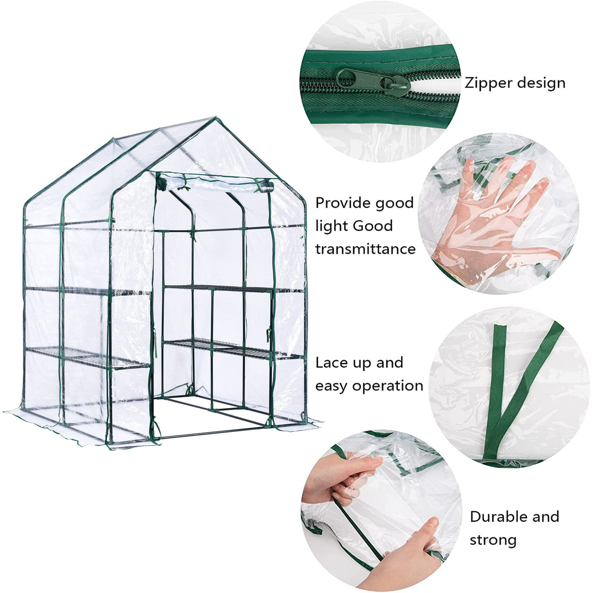 DECOHS PVC cover demonstrates waterproof and UV-resistant protection for crops.