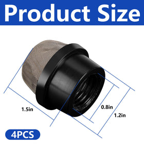 DECOHS stainless steel screen cap provides a durable seal for pool filtration