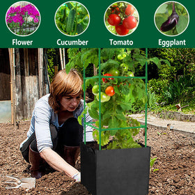 DECOHS steel-core frame with plastic coating for durable garden support.