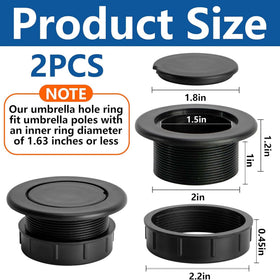 DECOHS table hole cap cover protects the desktop when the umbrella is removed.