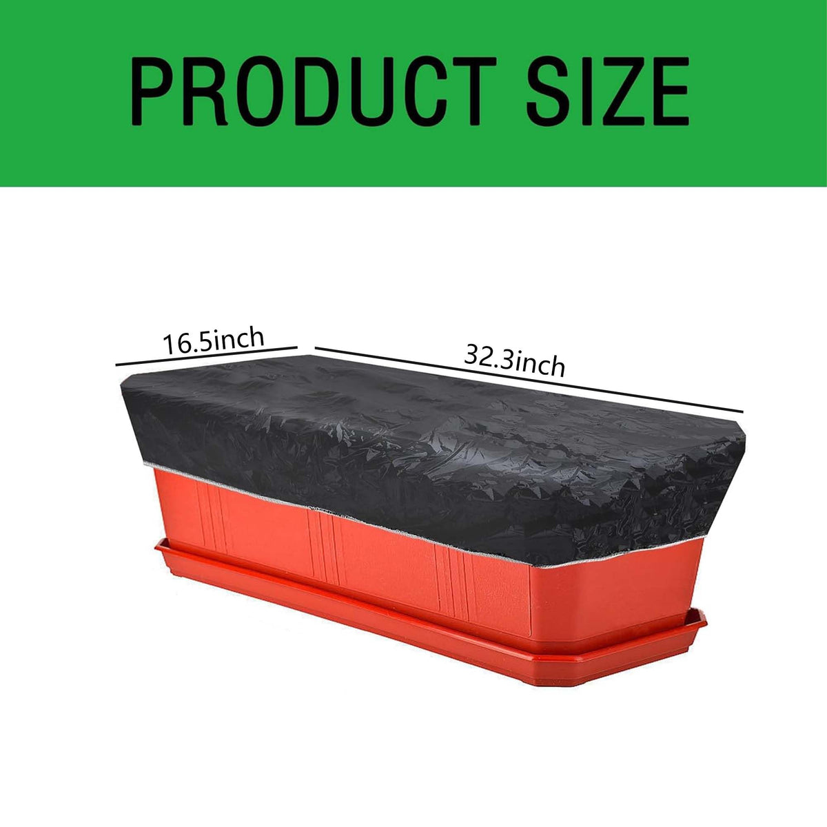 DECOHS waterproof elastic-band planter cover for rectangular boxes