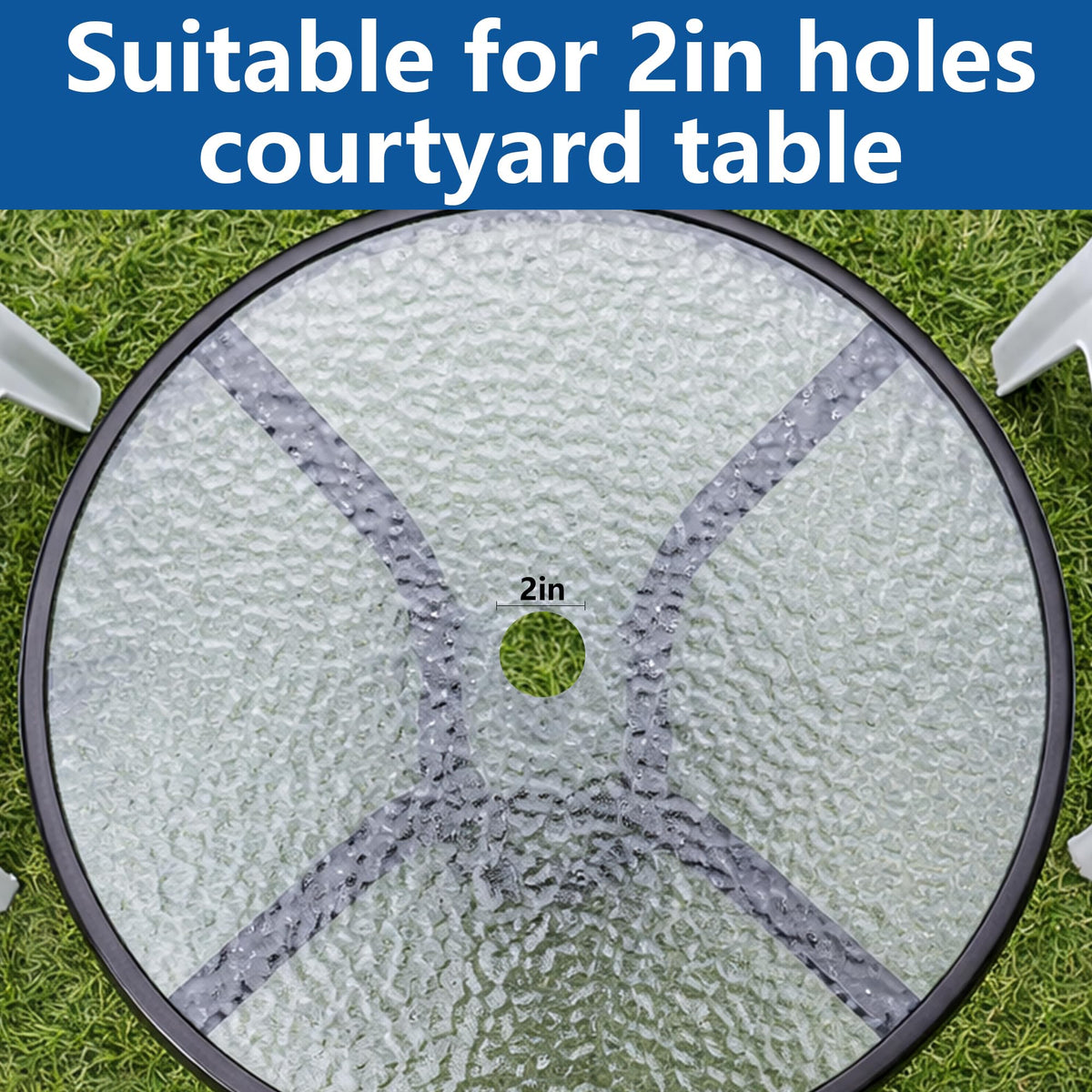 DECOHS wind stabilization helps prevent parasol sway in breeze
