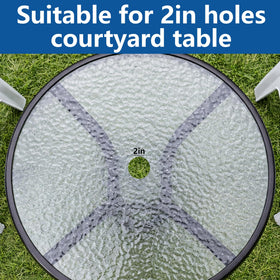 DECOHS wind stabilization helps prevent parasol sway in breeze