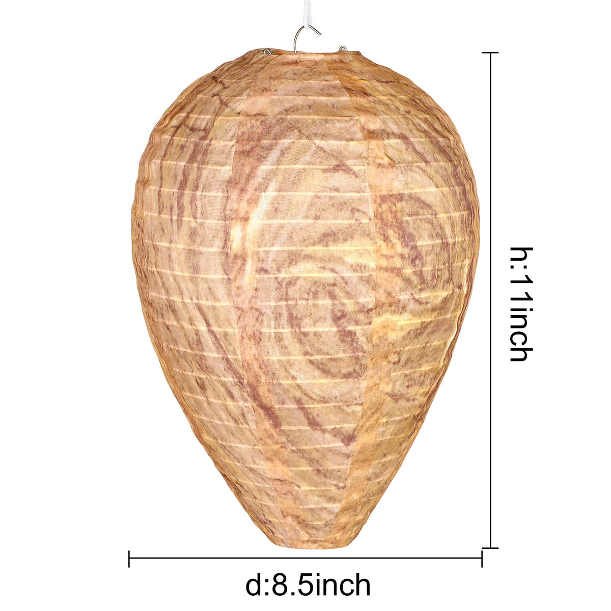 DECYOOL outdoor hanging decoy shows realistic size to disrupt nesting behavior nearby.