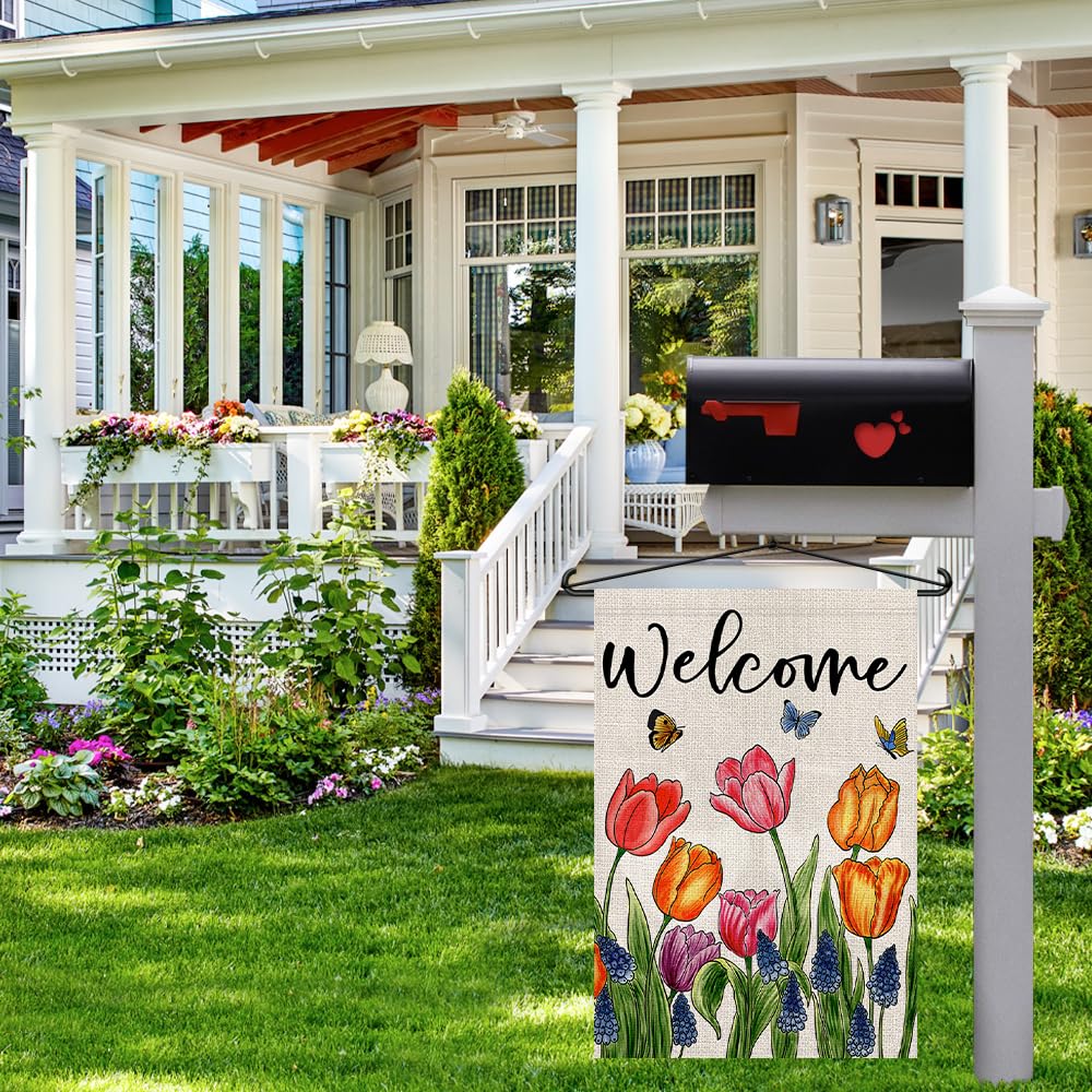 Decorhua double-sided flag design visible from both sides for porch display