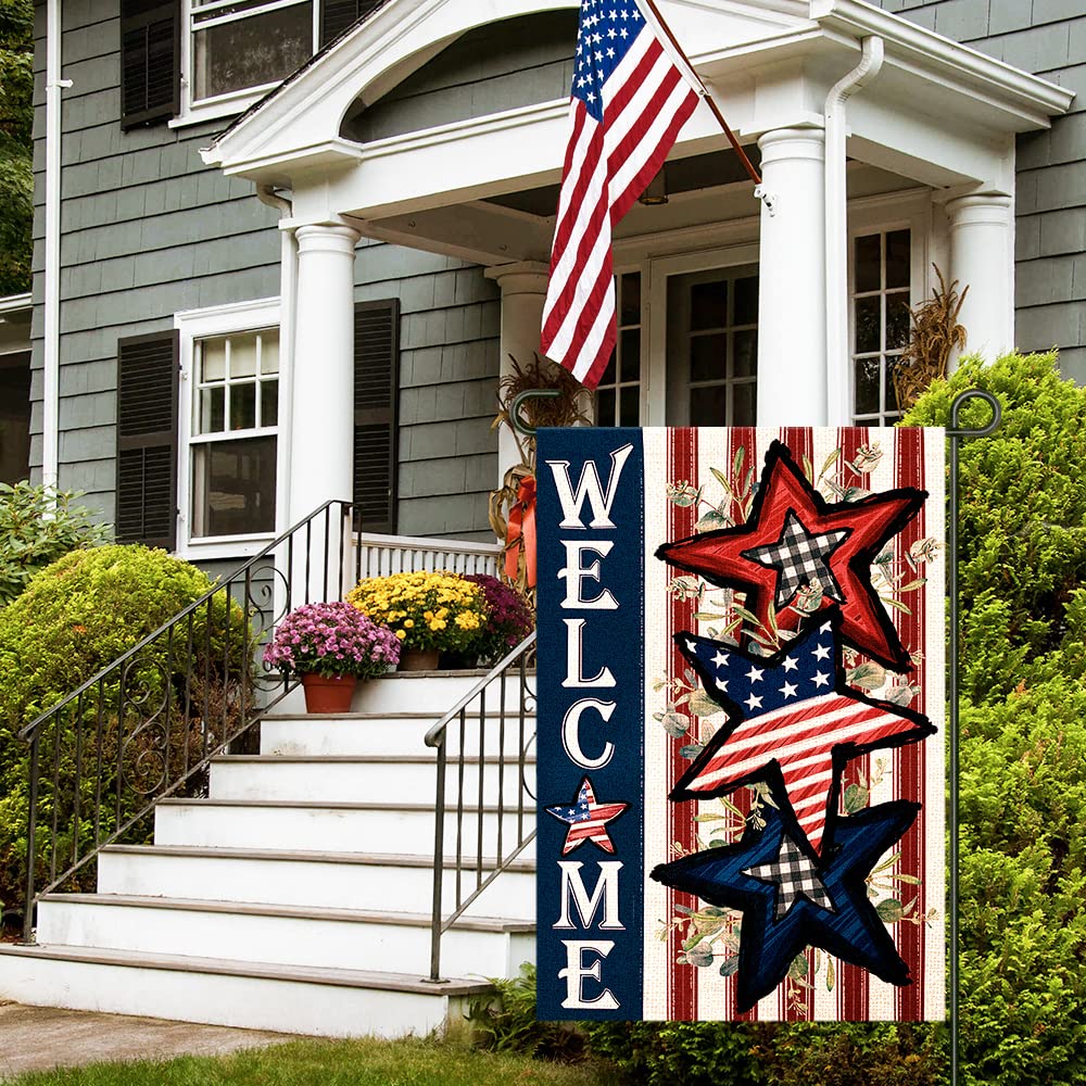 Decorhua Independence Day flag double-sided design visible from both sides