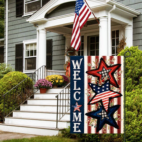 Decorhua Independence Day flag double-sided design visible from both sides