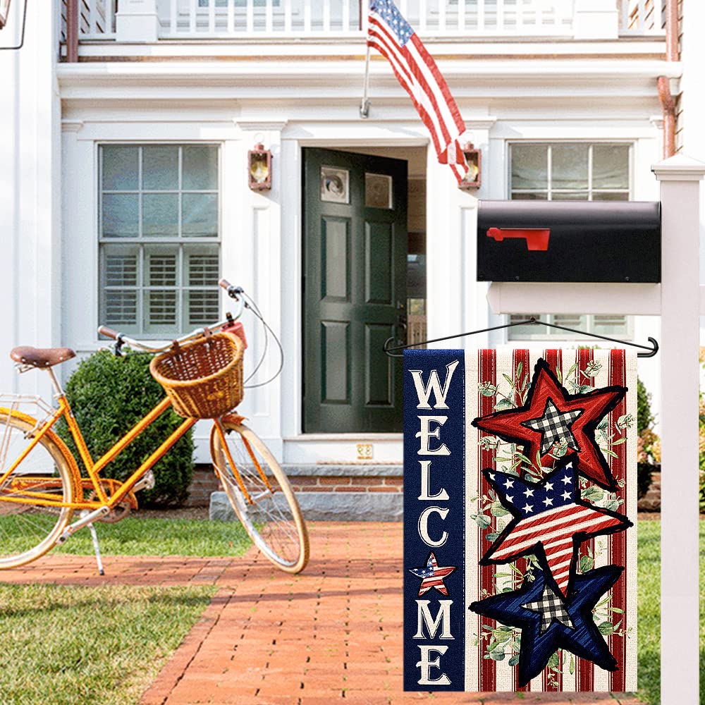 Decorhua Independence Day flag weather-resistant fabric withstands sun and rain