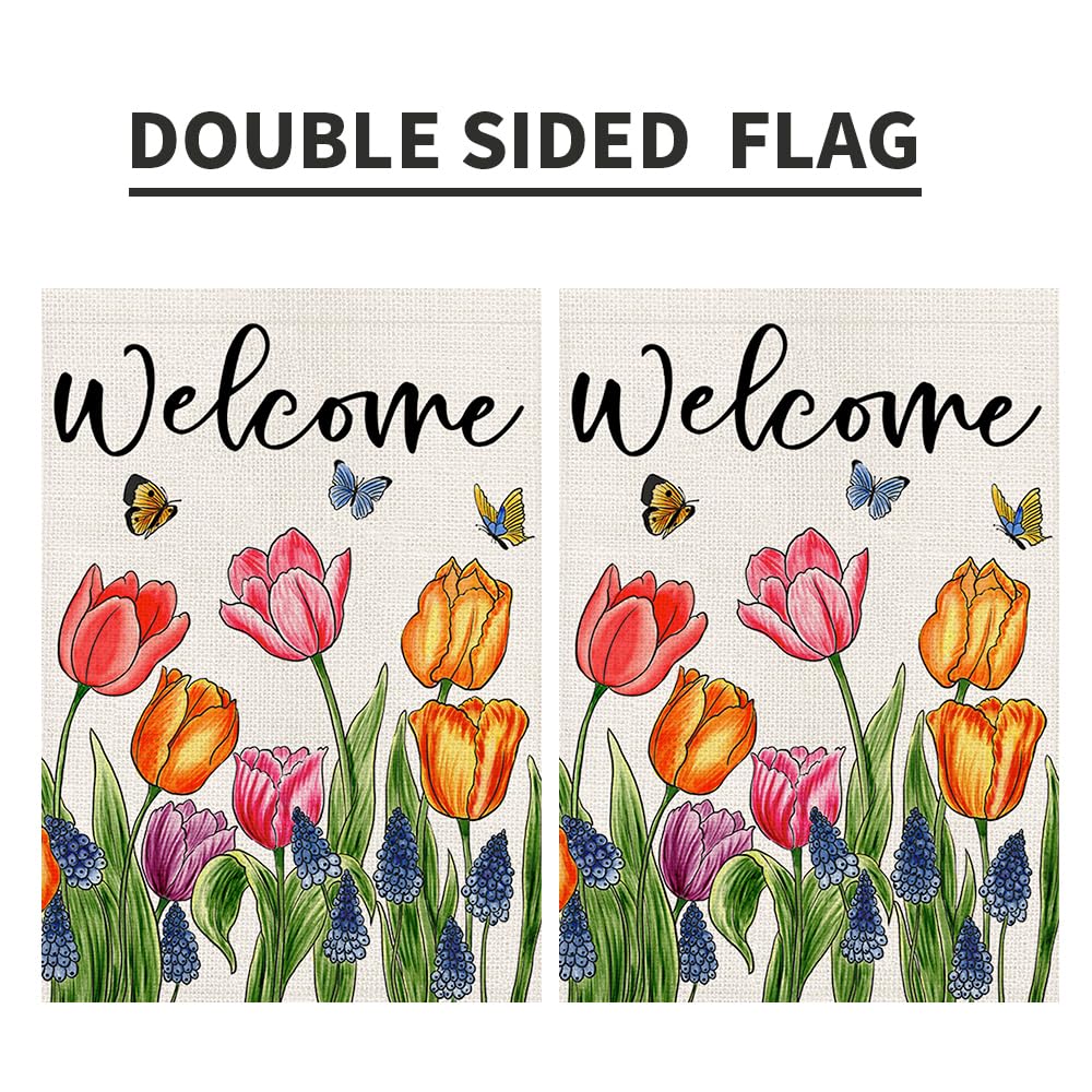 Decorhua spring garden decor flag inviting guests outdoors