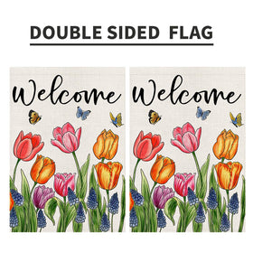Decorhua spring garden decor flag inviting guests outdoors