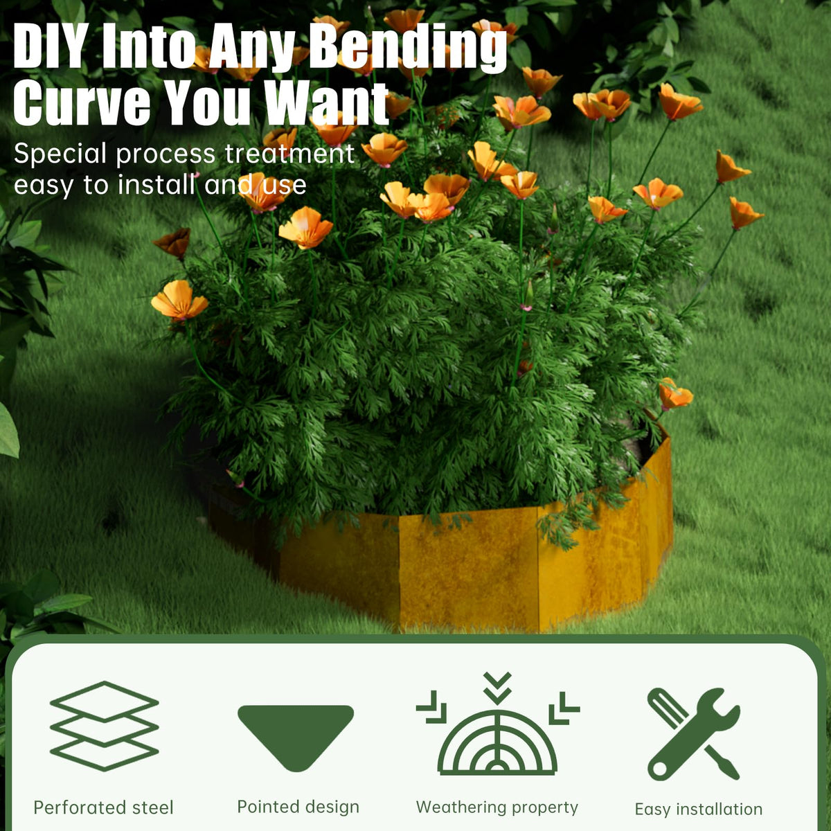 Decoroca Corten Steel Hillside Planter patina closeup reveals evolving rustic protection.
