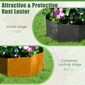 Decoroca Corten Steel Hillside Planter perforated design enables easy alignment on slopes.