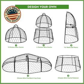 Decoroca cloche base separable for mature plant protection with easy access.