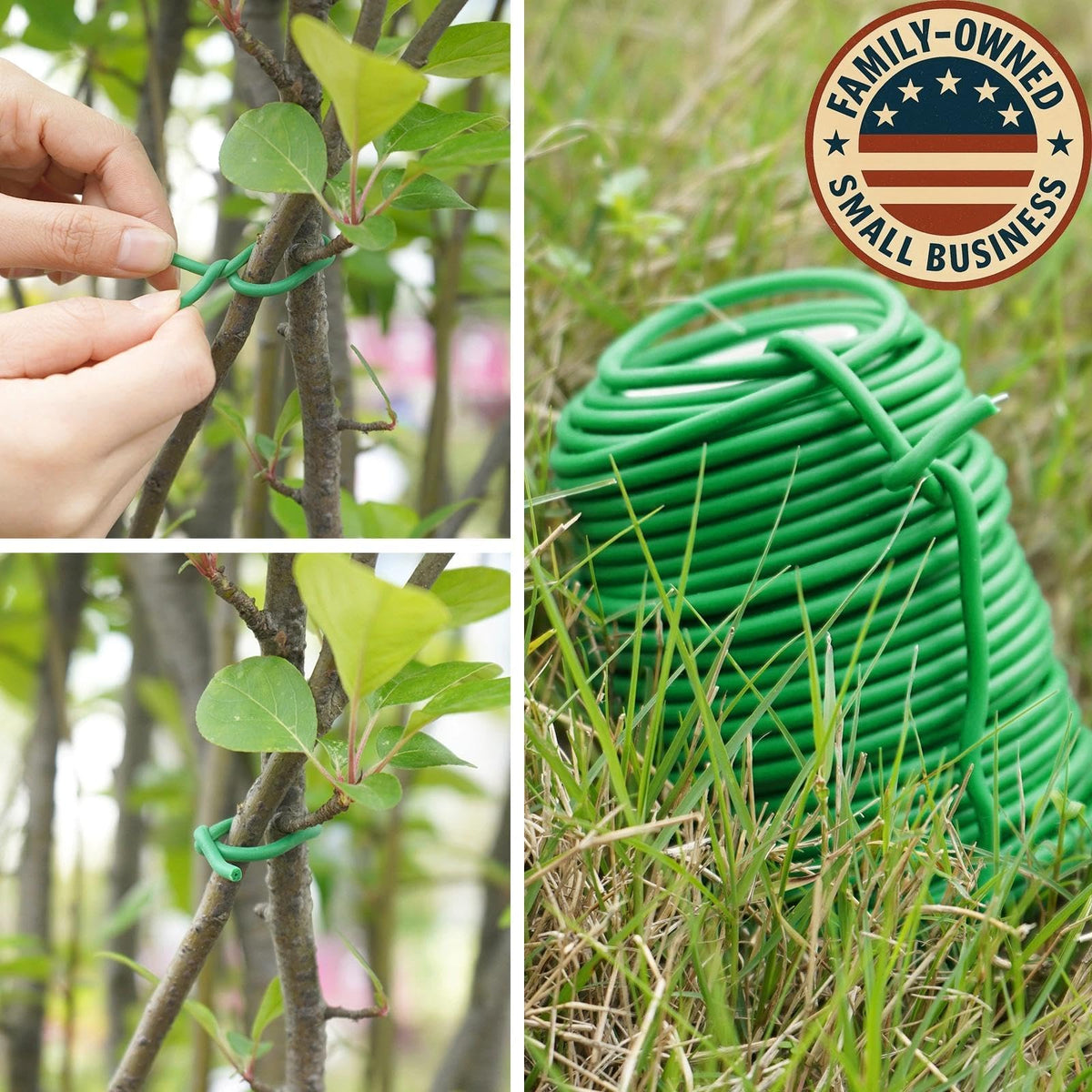 Decoroca plant ties shown for indoor and outdoor use