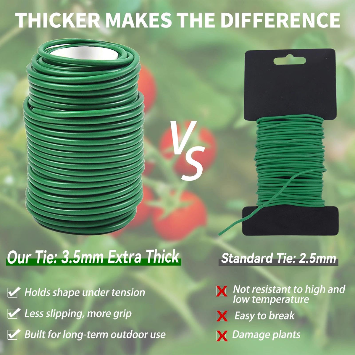 Decoroca soft plant ties 0.14 inch diameter ideal for delicate stems