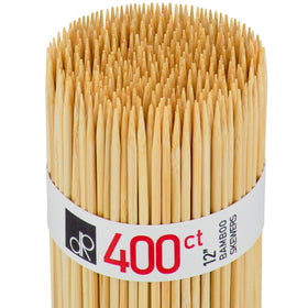 DecorRack bamboo skewers 12 inch with smooth finish for safe grilling