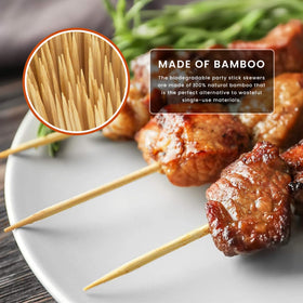 DecorRack eco-friendly bamboo skewers for fruit, seafood, and appetizers