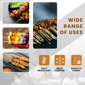 DecorRack premium quality bamboo skewers for safe handling and grilling