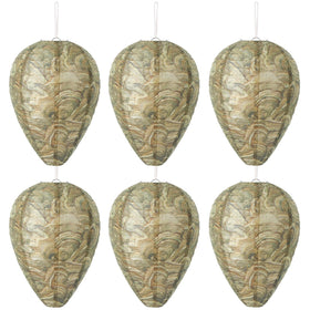 DECYOOL wasp nest decoy, brown-green, 8.5-inch diameter deters wasps near patios.