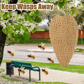 DECYOOL crochet wasp nest decoy closeup texture enhances deterrence realism