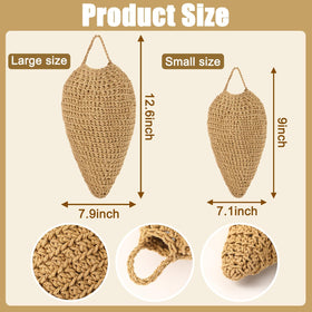 DECYOOL crochet wasp nest decoy hanging on deck provides outdoor deterrence