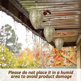 DECYOOL paper nest decoy in a garden setup expands outdoor deterrence.