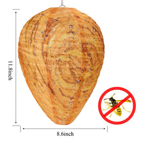 DECYOOL wasp nest orange hanging setup for easy installation.