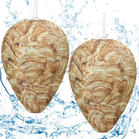 DECYOOL 2-pack hanging wasp nest decoy outdoors for deterrence