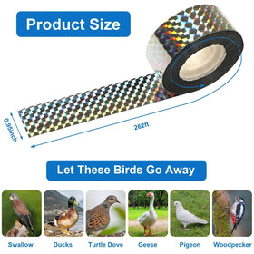 DECYOOL decorative bird scare tape adds visual appeal while protecting crops