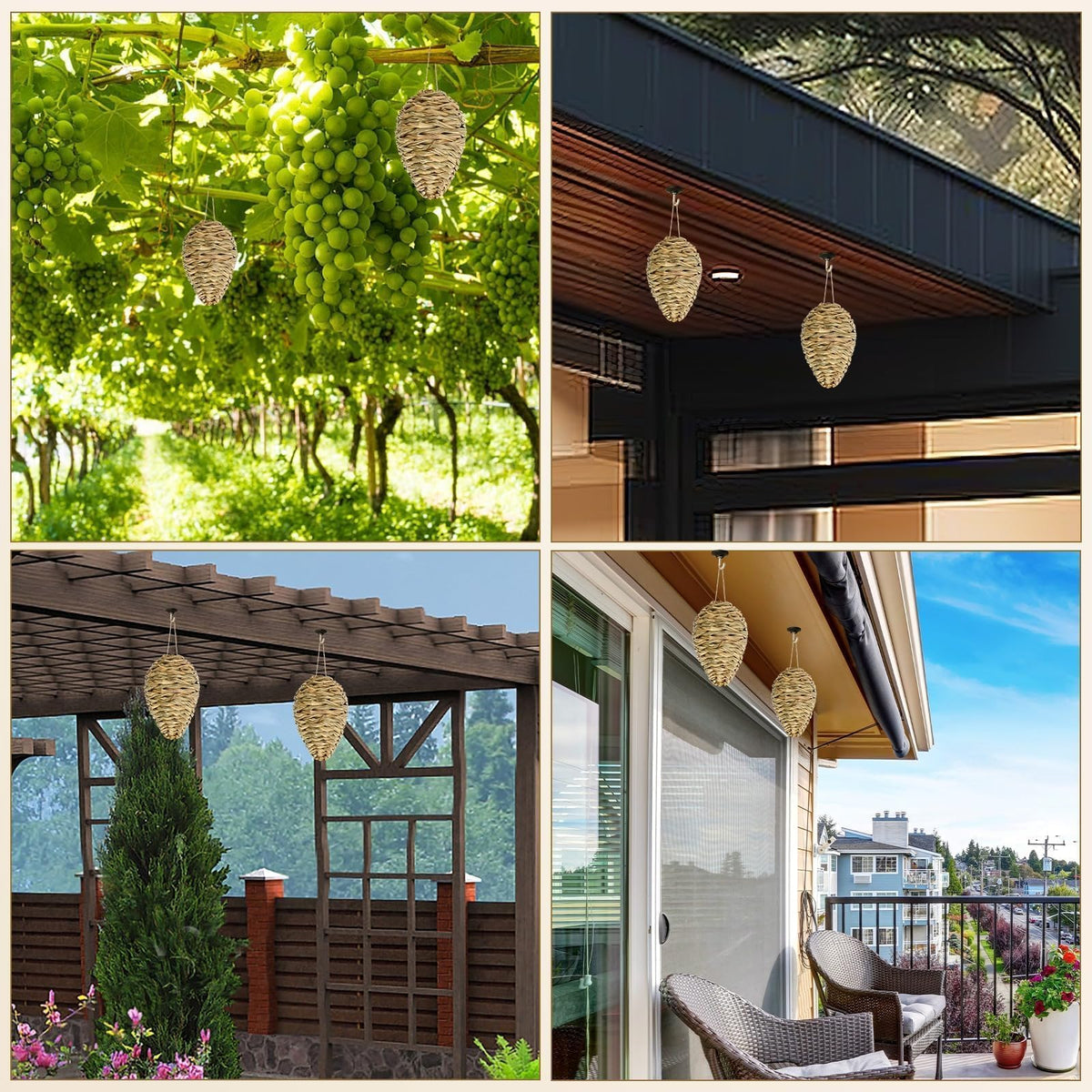 DECYOOL easy-installation wasp decoy suitable for decks and gardens.