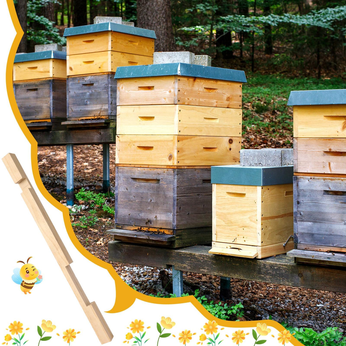 DECYOOL reducer compatible with screen-floor hives to regulate airflow
